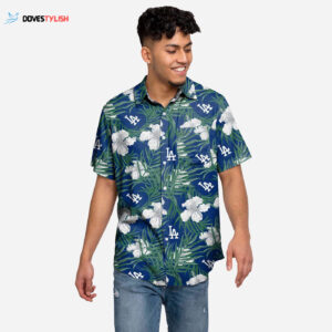 Los Angeles Dodgers Hibiscus Button Up Shirt - Official MLB Merchandise