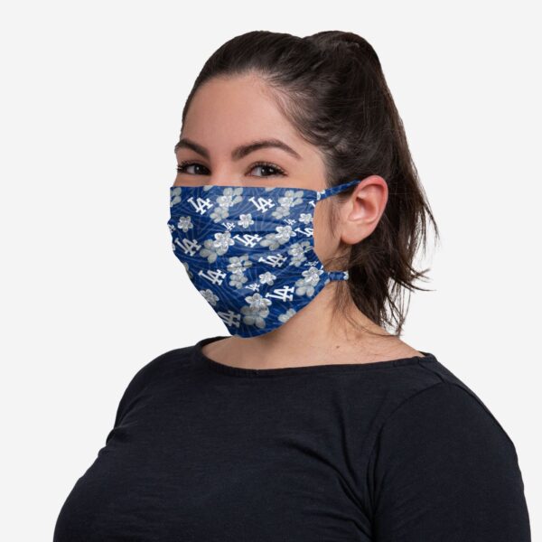 Los Angeles Dodgers Hibiscus Tie-Back Face Cover – Stylish MLB Mask