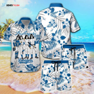 Los Angeles Dodgers & Kiss Hawaiian Shirt - Official MLB Merchandise
