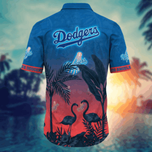 Los Angeles Dodgers MLB Flower Hawaii Shirt   For Fans, Summer Football Shirts