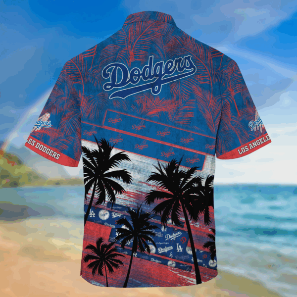 Los Angeles Dodgers MLB Palm Tree Pattern Hawaii Shirt For Sports Fans, Unisex Sport Hawaii Shirt