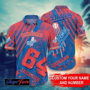 Custom Los Angeles Dodgers MLB Hawaiian Shirt – Personalized Baseball Fan Gear