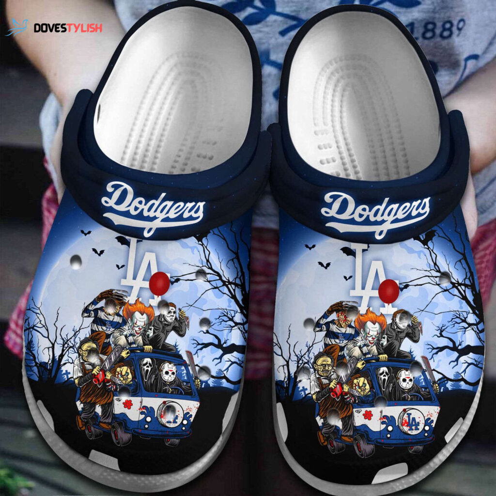 Los Angeles Dodgers x Scary Movie Villains Unisex Blue Clogs
