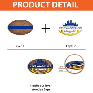 Los Angeles Rams 2 Layers Wooden Sign – Home Decor Gift