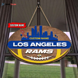 Los Angeles Rams 2 Layers Wooden Sign - Home Decor Gift
