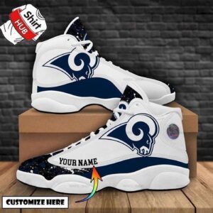 Los Angeles Rams Air Jordan 13 Sneaker Custom: Perfect Gift for Fans
