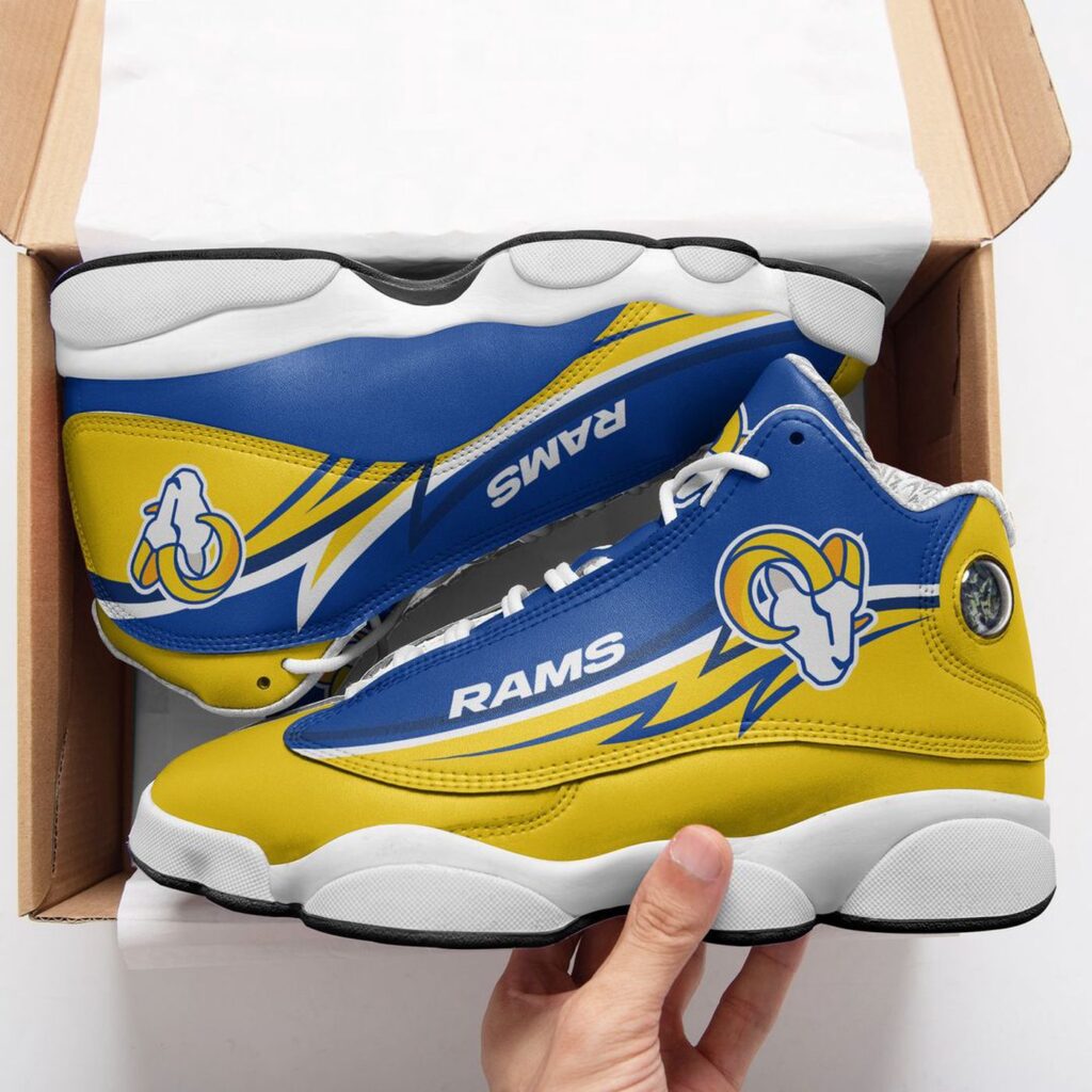 Los Angeles Rams Air Jordan 13 Custom Sneaker – Perfect Gift for Fans Los Angeles Rams Air Jordan 13 Custom Sneaker – Perfect Gift for Fans