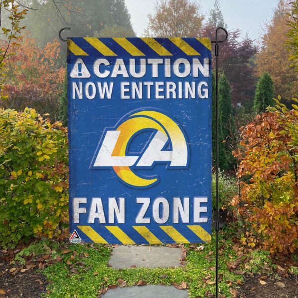Los Angeles Rams Fan Zone Flag, NFL Welcome Sport Flag – House Garden Decor Gift