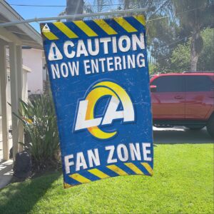 Los Angeles Rams Fan Zone Flag, NFL Welcome Sport Flag - House Garden Decor Gift 3
