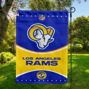 Los Angeles Rams Football Team Flag, NFL Premium Two-sided Vertical Flag - House Garden Decor Gift