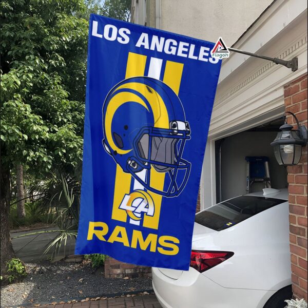 Los Angeles Rams Helmet Vertical Flag, Rams NFL Outdoor Flag – House Garden Decor Gift