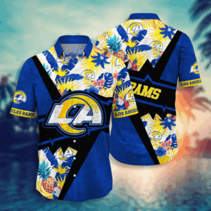 Los Angeles Rams NFL Flower Hawaii Shirt  For Fans, Summer Football Shirts