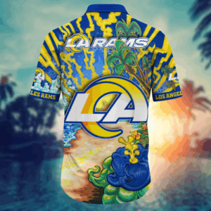 Los Angeles Rams NFL Flower Hawaii Shirt   For Fans, Summer Football Shirts