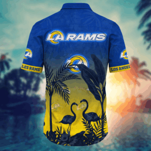 Los Angeles Rams NFL Flower Hawaii Shirt   For Fans, Summer Football Shirts