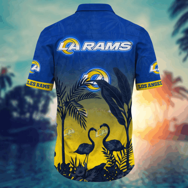 Los Angeles Rams NFL Flower Hawaii Shirt   For Fans, Summer Football Shirts