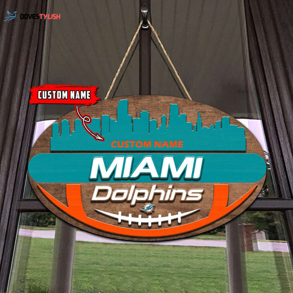 Miami Dolphins 2 Layers Wooden Sign – Home Decor Gift Miami Dolphins 2 Layers Wooden Sign – Home Decor Gift