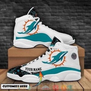 Miami Dolphins Air Jordan 13 Sneaker Custom - Perfect Gift for Fans of the Team