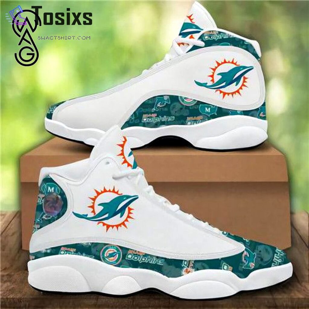 Miami Dolphins Air Jordan 13 Custom Sneaker: Perfect Gift for Fans Miami Dolphins Air Jordan 13 Custom Sneaker: Perfect Gift for Fans