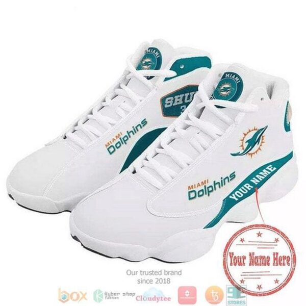 Custom Miami Dolphins Air Jordan 13 Sneaker – Perfect Gift for Fans