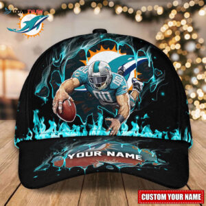 Miami Dolphins Custom Name Classic, Baseball Caps  Gift for Men Women