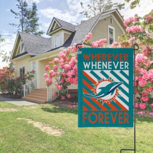 Miami Dolphins Forever Fan Flag, NFL Sport Fans Outdoor Flag – House Garden Decor Gift