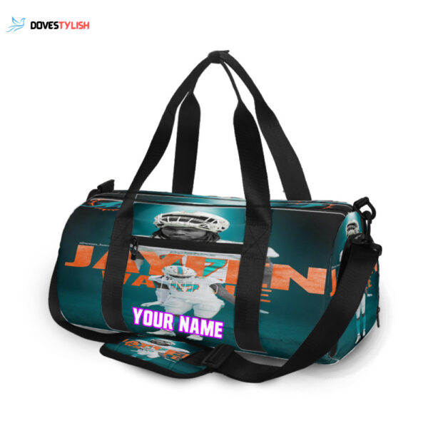 Miami Dolphins Jaylen Unisex Gift Tee 2025 Personalized Name Travel Bag Gym Bag