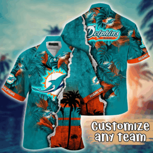Miami Dolphins NFL Flower Hawaii Shirt   For Fans, Custom Summer Football Shirts