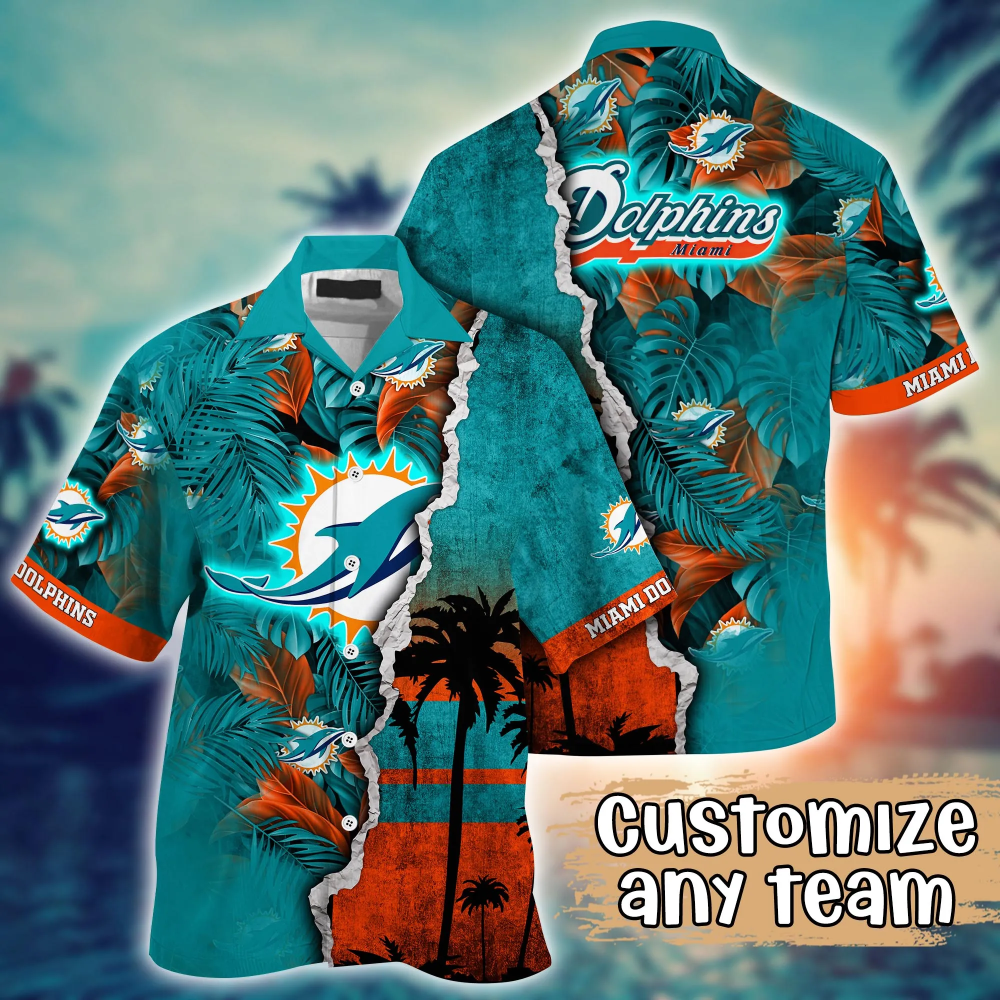 Miami Dolphins NFL Flower Hawaii Shirt For Fans, Custom Summer Football Shirts Miami Dolphins NFL Flower Hawaii Shirt For Fans, Custom Summer Football Shirts