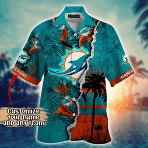 Miami Dolphins NFL Flower Hawaii Shirt   For Fans, Custom Summer Football Shirts