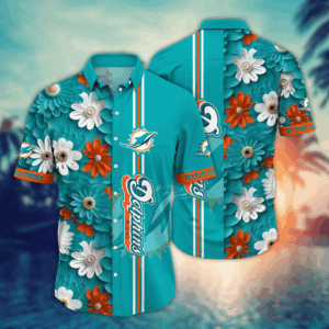 Miami Dolphins NFL Flower Hawaii Shirt  For Fans, Summer Football Shirts