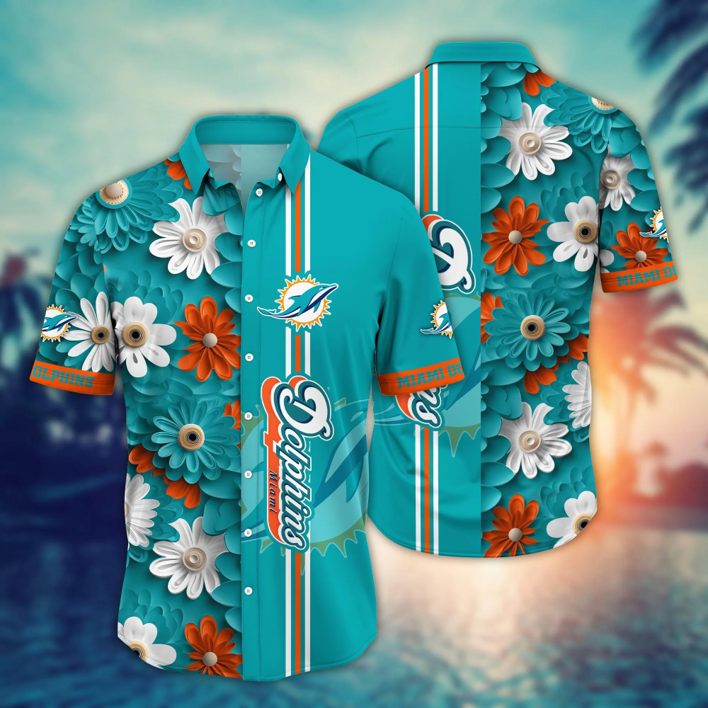 Miami Dolphins NFL Flower Hawaii Shirt  For Fans, Summer Football Shirts