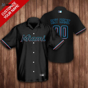 Official Miami Marlins Hawaiian Shirt - Perfect for Game Day!