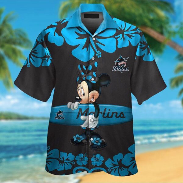Miami Marlins & Minnie Mouse Hawaiian Shirt: Fun & Stylish Summer Gear