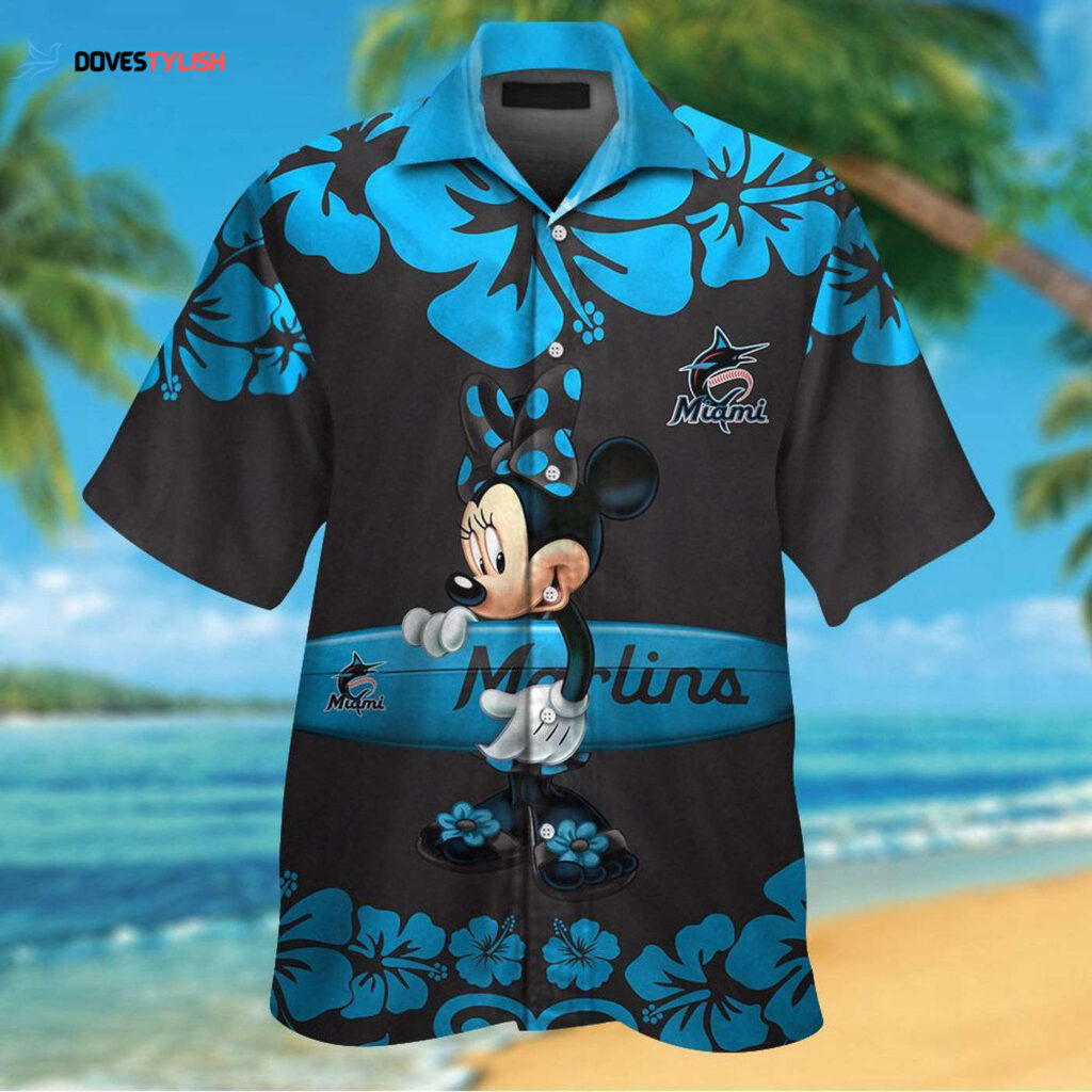 Miami Marlins & Minnie Mouse Hawaiian Shirt: Fun & Stylish Summer Gear