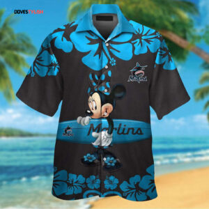 Miami Marlins & Minnie Mouse Hawaiian Shirt: Fun & Stylish Summer Gear