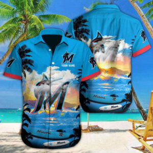Miami Marlins MLB-Custom Hawaii Shirt  For Men Women