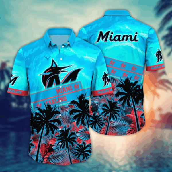Miami Marlins MLB Flower Hawaii Shirt   For Fans, Summer Football Shirts