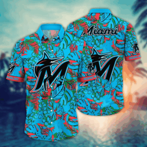 Miami Marlins MLB Flower Hawaii Shirt  For Fans, Summer Football Shirts