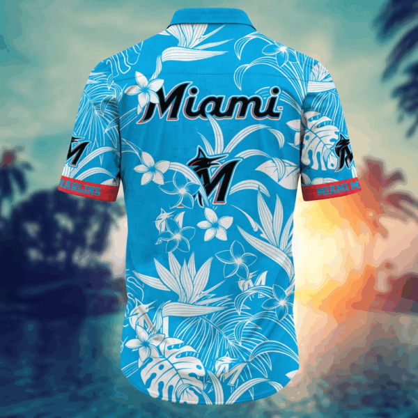 Miami Marlins MLB Flower Hawaii Shirt   For Fans, Summer Football Shirts