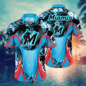 Miami Marlins MLB Flower Hawaii Shirt  For Fans, Summer Football Shirts