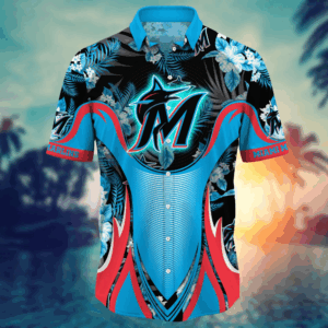 Miami Marlins MLB Flower Hawaii Shirt  For Fans, Summer Football Shirts