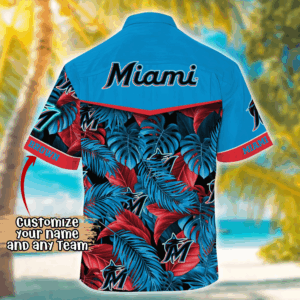 Miami Marlins MLB Summer Hawaii Shirt And TShirt, Custom Football Shirts