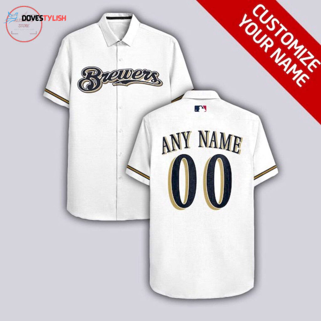 Custom Milwaukee Brewers White Hawaiian Shirt – Personalize Your Style!
