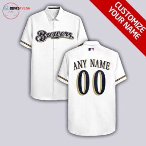 Custom Milwaukee Brewers White Hawaiian Shirt - Personalize Your Style!