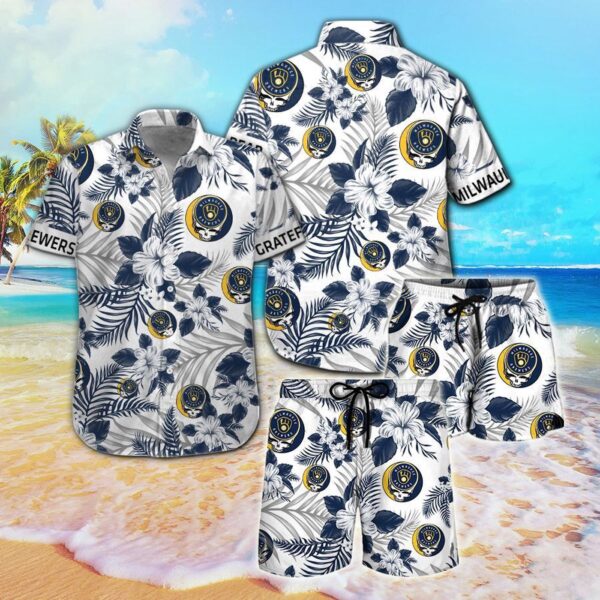 Milwaukee Brewers & Grateful Dead Hawaiian Shirt: Official MLB Merchandise