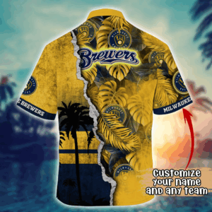 Milwaukee Brewers MLB Flower Hawaii Shirt  For Fans, Custom Summer Football Shirts