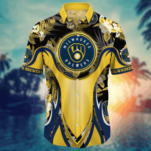 Milwaukee Brewers MLB Flower Hawaii Shirt   For Fans, Summer Football Shirts