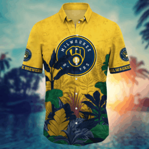 Milwaukee Brewers MLB Flower Hawaii Shirt  For Fans, Summer Football Shirts