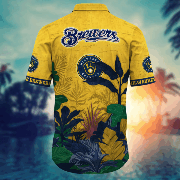Milwaukee Brewers MLB Flower Hawaii Shirt  For Fans, Summer Football Shirts