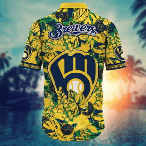 Milwaukee Brewers MLB Flower Hawaii Shirt And Tshirt For Fans, Summer Football Shirts